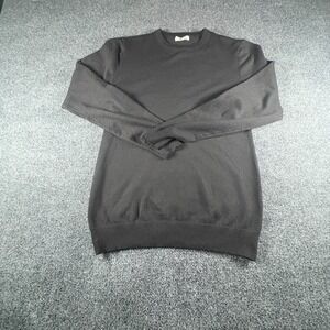 Coofandy Sweater Mens Medium Black Long Sleeve Ribbed Knit Crew Neck Pullover